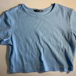 Blue, Green, and Purple Short Sleeve Crop Tops
